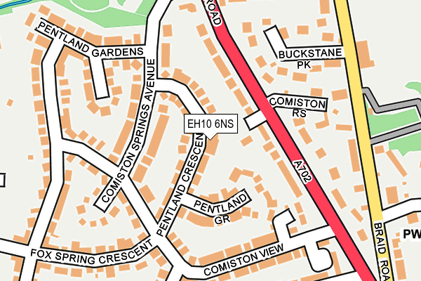 EH10 6NS map - OS OpenMap – Local (Ordnance Survey) EH10 6NS map - OS OpenMap – Local (Ordnance Survey)