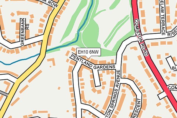 EH10 6NW map - OS OpenMap – Local (Ordnance Survey)