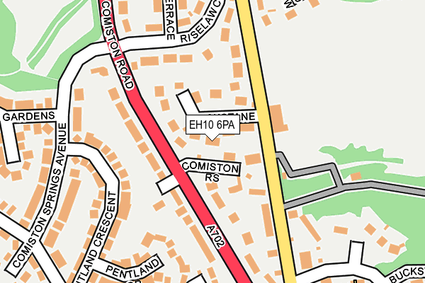 EH10 6PA map - OS OpenMap – Local (Ordnance Survey) EH10 6PA map - OS OpenMap – Local (Ordnance Survey)