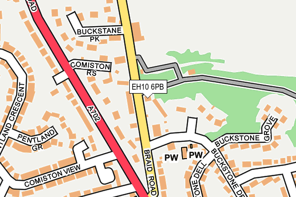EH10 6PB map - OS OpenMap – Local (Ordnance Survey) EH10 6PB map - OS OpenMap – Local (Ordnance Survey)