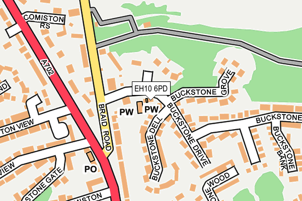 EH10 6PD map - OS OpenMap – Local (Ordnance Survey) EH10 6PD map - OS OpenMap – Local (Ordnance Survey)