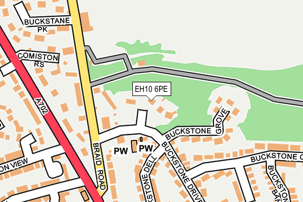 EH10 6PE map - OS OpenMap – Local (Ordnance Survey) EH10 6PE map - OS OpenMap – Local (Ordnance Survey)