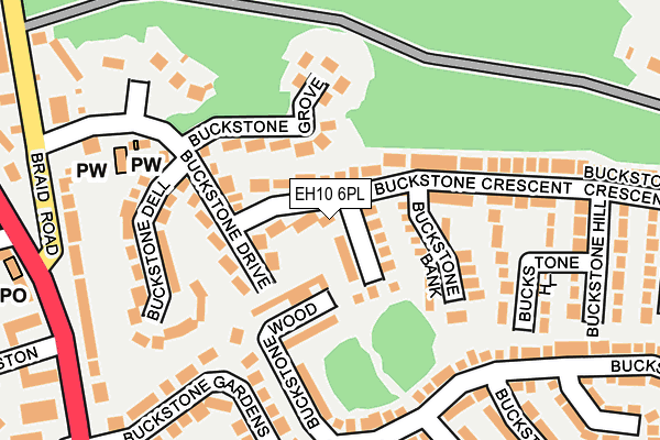 EH10 6PL map - OS OpenMap – Local (Ordnance Survey) EH10 6PL map - OS OpenMap – Local (Ordnance Survey)