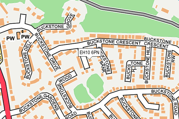 EH10 6PN map - OS OpenMap – Local (Ordnance Survey) EH10 6PN map - OS OpenMap – Local (Ordnance Survey)
