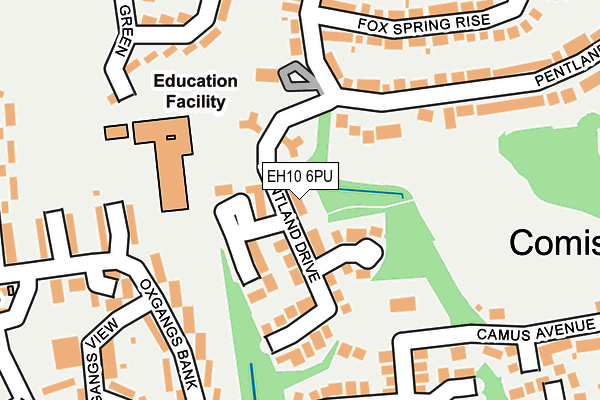 EH10 6PU map - OS OpenMap – Local (Ordnance Survey) EH10 6PU map - OS OpenMap – Local (Ordnance Survey)