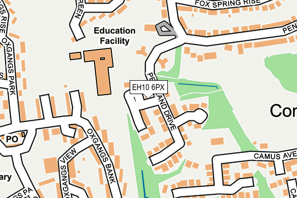EH10 6PX map - OS OpenMap – Local (Ordnance Survey)