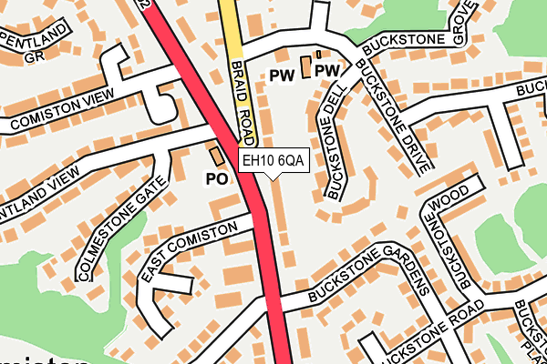 EH10 6QA map - OS OpenMap – Local (Ordnance Survey) EH10 6QA map - OS OpenMap – Local (Ordnance Survey)