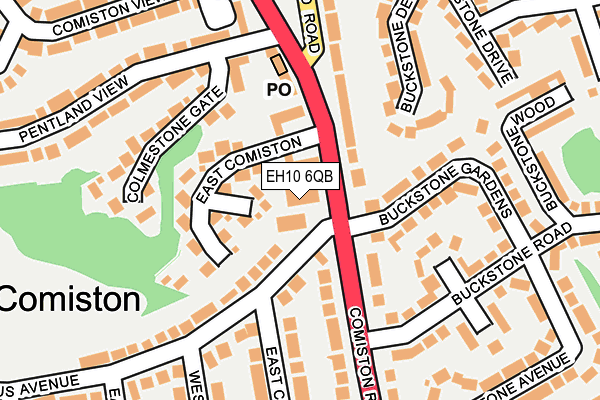 EH10 6QB map - OS OpenMap – Local (Ordnance Survey) EH10 6QB map - OS OpenMap – Local (Ordnance Survey)