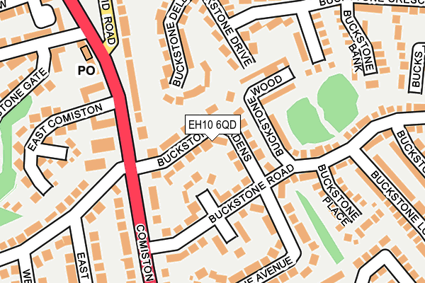 EH10 6QD map - OS OpenMap – Local (Ordnance Survey) EH10 6QD map - OS OpenMap – Local (Ordnance Survey)