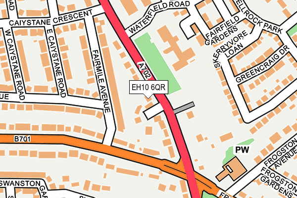 EH10 6QR map - OS OpenMap – Local (Ordnance Survey) EH10 6QR map - OS OpenMap – Local (Ordnance Survey)