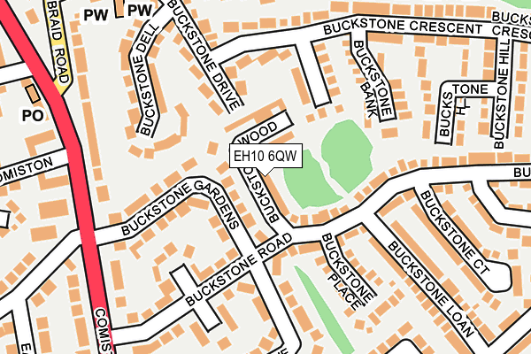 EH10 6QW map - OS OpenMap – Local (Ordnance Survey) EH10 6QW map - OS OpenMap – Local (Ordnance Survey)