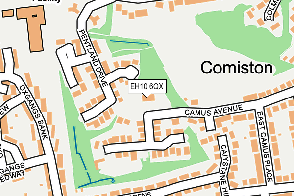 EH10 6QX map - OS OpenMap – Local (Ordnance Survey) EH10 6QX map - OS OpenMap – Local (Ordnance Survey)