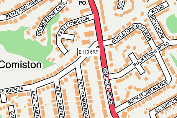 EH10 6RF map - OS OpenMap – Local (Ordnance Survey) EH10 6RF map - OS OpenMap – Local (Ordnance Survey)