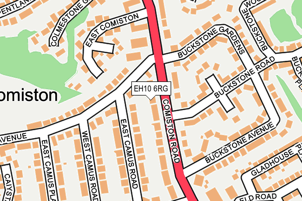 EH10 6RG map - OS OpenMap – Local (Ordnance Survey) EH10 6RG map - OS OpenMap – Local (Ordnance Survey)