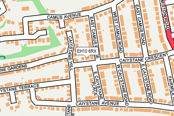 EH10 6RX map - OS OpenMap – Local (Ordnance Survey) EH10 6RX map - OS OpenMap – Local (Ordnance Survey)