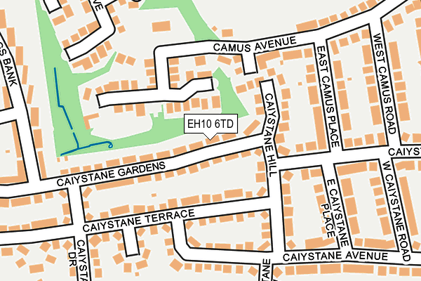 EH10 6TD map - OS OpenMap – Local (Ordnance Survey)