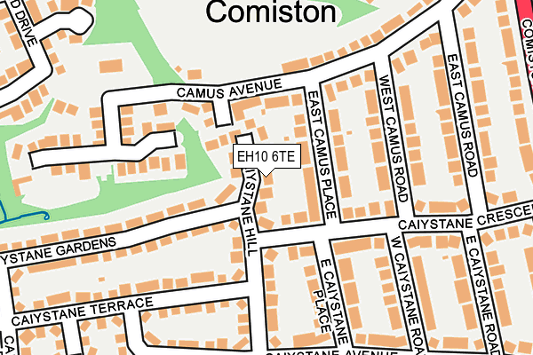 EH10 6TE map - OS OpenMap – Local (Ordnance Survey) EH10 6TE map - OS OpenMap – Local (Ordnance Survey)