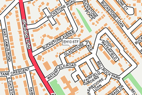 EH10 6TF map - OS OpenMap – Local (Ordnance Survey) EH10 6TF map - OS OpenMap – Local (Ordnance Survey)