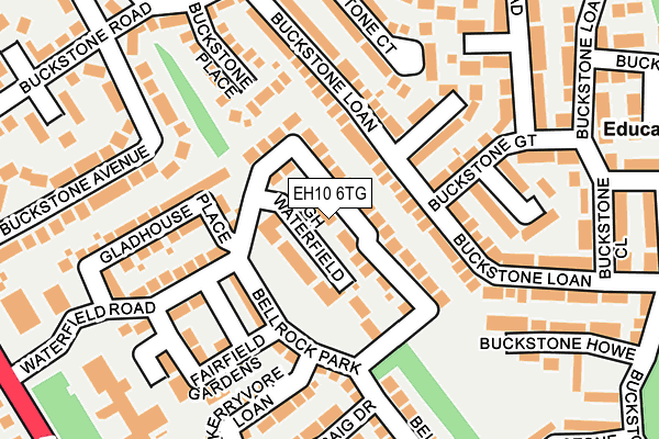 EH10 6TG map - OS OpenMap – Local (Ordnance Survey) EH10 6TG map - OS OpenMap – Local (Ordnance Survey)