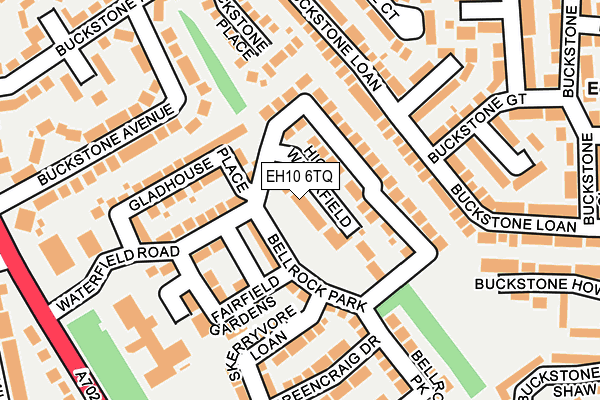 EH10 6TQ map - OS OpenMap – Local (Ordnance Survey)