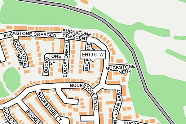 EH10 6TW map - OS OpenMap – Local (Ordnance Survey)