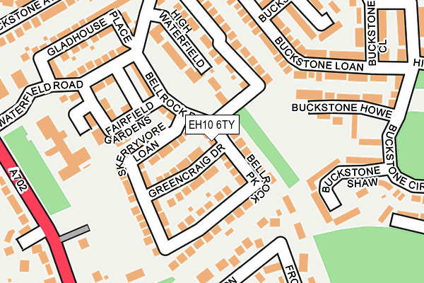 EH10 6TY map - OS OpenMap – Local (Ordnance Survey) EH10 6TY map - OS OpenMap – Local (Ordnance Survey)
