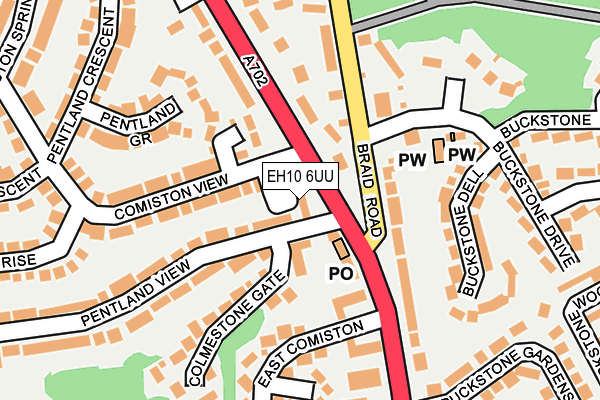 EH10 6UU map - OS OpenMap – Local (Ordnance Survey) EH10 6UU map - OS OpenMap – Local (Ordnance Survey)