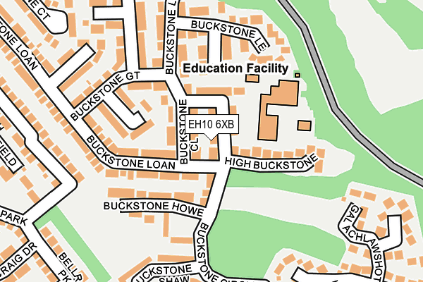 EH10 6XB map - OS OpenMap – Local (Ordnance Survey) EH10 6XB map - OS OpenMap – Local (Ordnance Survey)