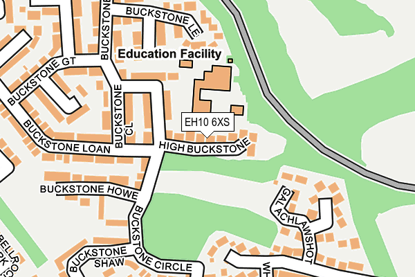 EH10 6XS map - OS OpenMap – Local (Ordnance Survey) EH10 6XS map - OS OpenMap – Local (Ordnance Survey)