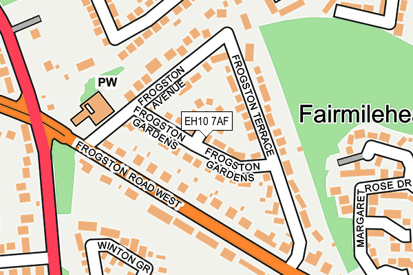 EH10 7AF map - OS OpenMap – Local (Ordnance Survey) EH10 7AF map - OS OpenMap – Local (Ordnance Survey)
