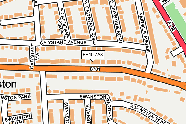 EH10 7AX map - OS OpenMap – Local (Ordnance Survey) EH10 7AX map - OS OpenMap – Local (Ordnance Survey)