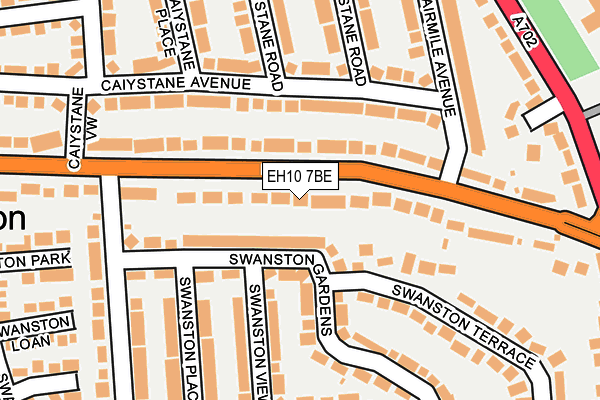 EH10 7BE map - OS OpenMap – Local (Ordnance Survey)