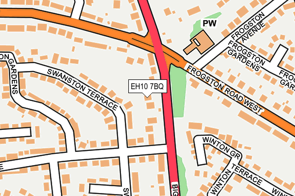 EH10 7BQ map - OS OpenMap – Local (Ordnance Survey) EH10 7BQ map - OS OpenMap – Local (Ordnance Survey)