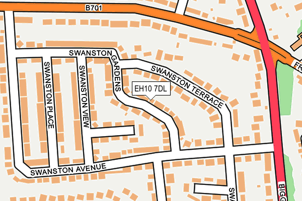 EH10 7DL map - OS OpenMap – Local (Ordnance Survey) EH10 7DL map - OS OpenMap – Local (Ordnance Survey)