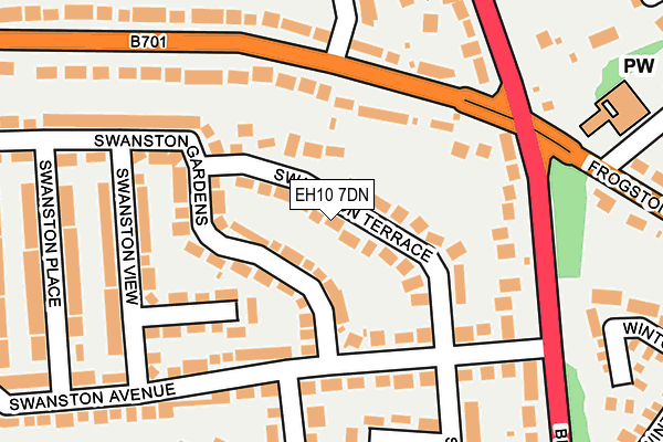 EH10 7DN map - OS OpenMap – Local (Ordnance Survey) EH10 7DN map - OS OpenMap – Local (Ordnance Survey)