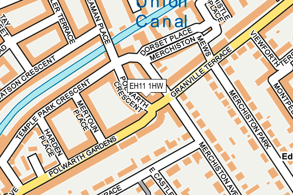 EH11 1HW map - OS OpenMap – Local (Ordnance Survey) EH11 1HW map - OS OpenMap – Local (Ordnance Survey)