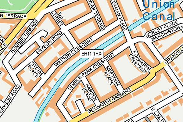 EH11 1HX map - OS OpenMap – Local (Ordnance Survey) EH11 1HX map - OS OpenMap – Local (Ordnance Survey)
