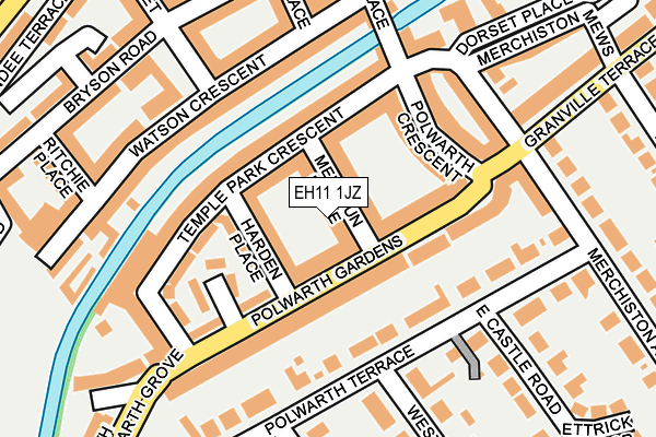 EH11 1JZ map - OS OpenMap – Local (Ordnance Survey) EH11 1JZ map - OS OpenMap – Local (Ordnance Survey)