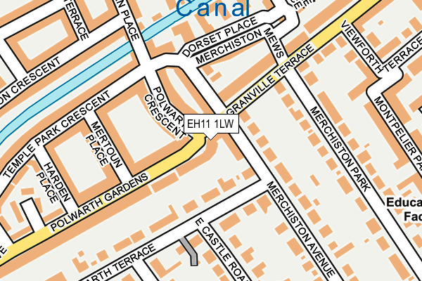 EH11 1LW map - OS OpenMap – Local (Ordnance Survey)