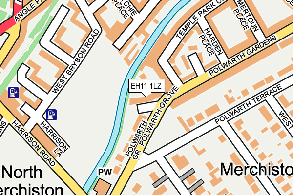 EH11 1LZ map - OS OpenMap – Local (Ordnance Survey)
