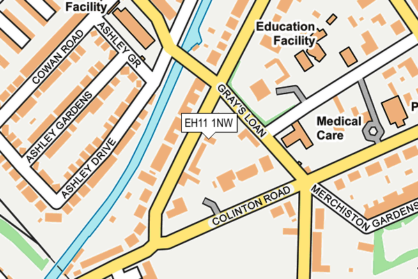 EH11 1NW map - OS OpenMap – Local (Ordnance Survey)