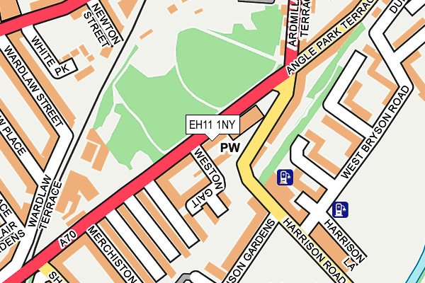 EH11 1NY map - OS OpenMap – Local (Ordnance Survey) EH11 1NY map - OS OpenMap – Local (Ordnance Survey)