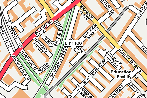 EH11 1QG map - OS OpenMap – Local (Ordnance Survey) EH11 1QG map - OS OpenMap – Local (Ordnance Survey)