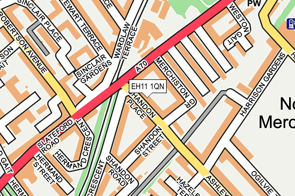 EH11 1QN map - OS OpenMap – Local (Ordnance Survey) EH11 1QN map - OS OpenMap – Local (Ordnance Survey)