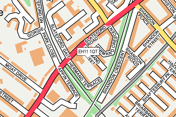 EH11 1QT map - OS OpenMap – Local (Ordnance Survey) EH11 1QT map - OS OpenMap – Local (Ordnance Survey)
