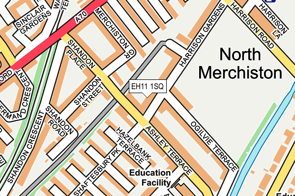 EH11 1SQ map - OS OpenMap – Local (Ordnance Survey) EH11 1SQ map - OS OpenMap – Local (Ordnance Survey)