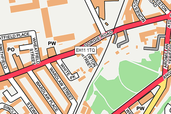 EH11 1TQ map - OS OpenMap – Local (Ordnance Survey)