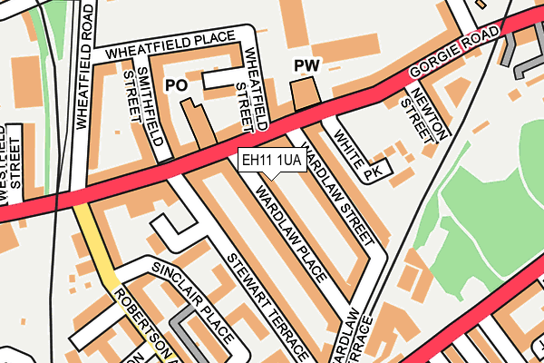 EH11 1UA map - OS OpenMap – Local (Ordnance Survey) EH11 1UA map - OS OpenMap – Local (Ordnance Survey)
