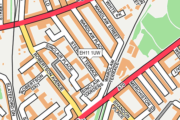 EH11 1UW map - OS OpenMap – Local (Ordnance Survey) EH11 1UW map - OS OpenMap – Local (Ordnance Survey)