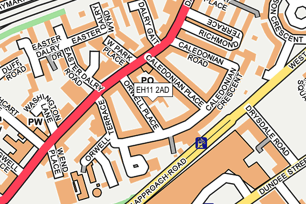 EH11 2AD map - OS OpenMap – Local (Ordnance Survey)